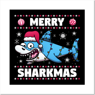 Merry Sharkmas Posters and Art